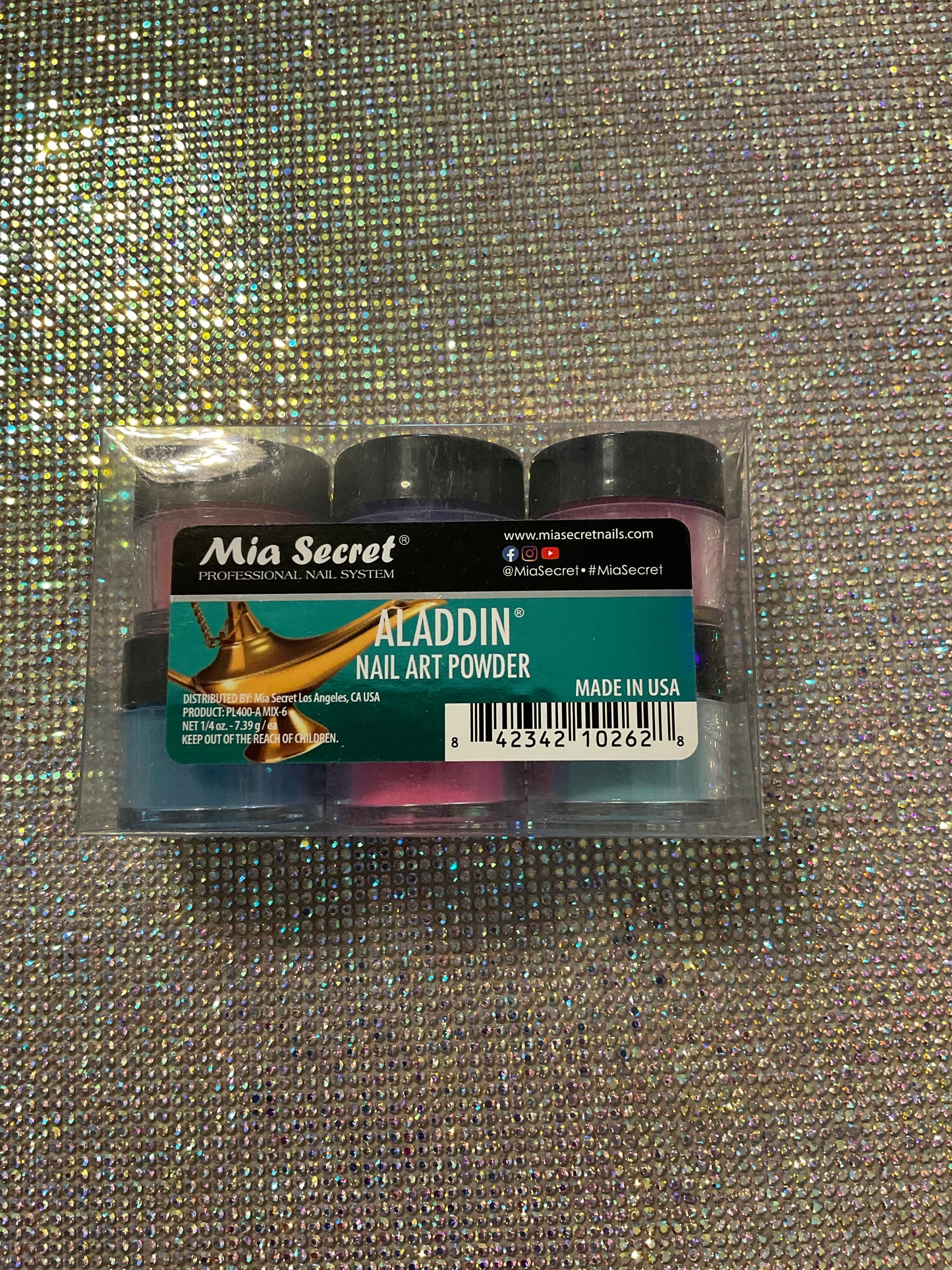6 pk Mia Secret Aladdin Nail Art Powder