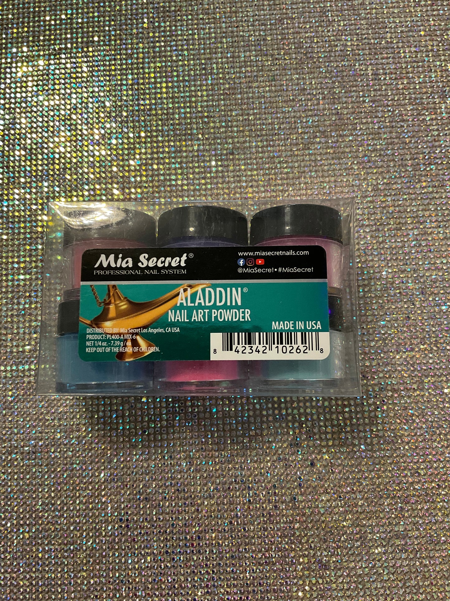 6 pk Mia Secret Aladdin Nail Art Powder